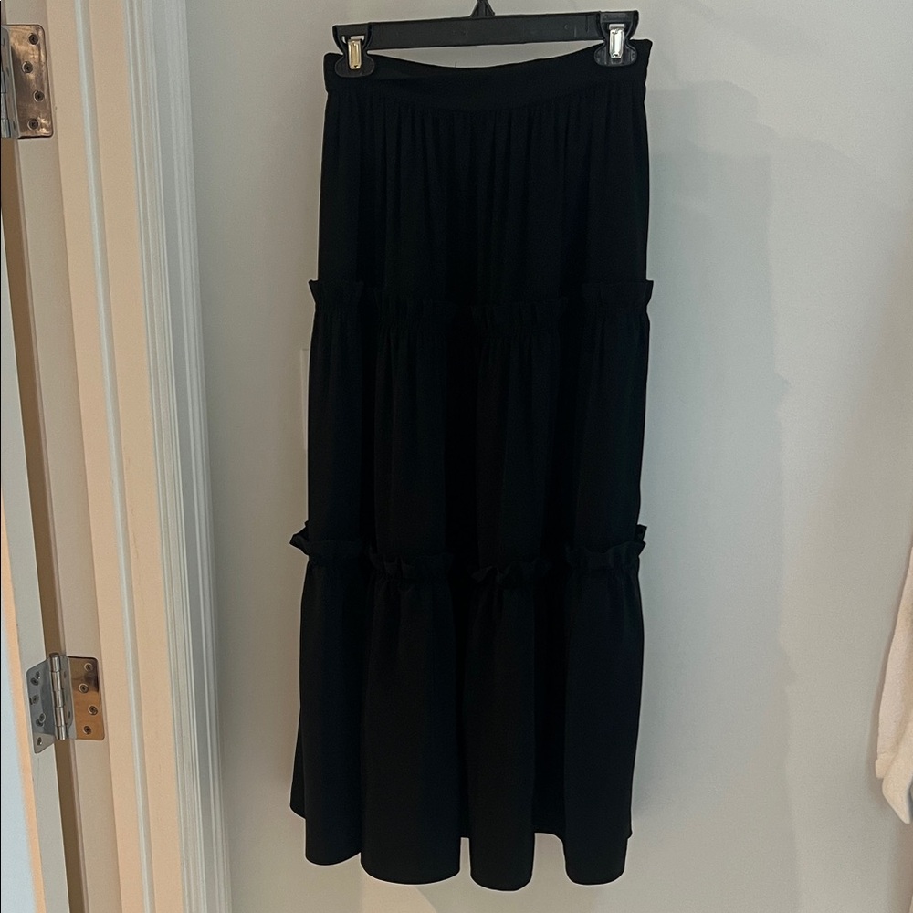 CO Black Tiered Maxi Skirt